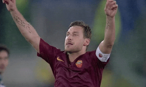 Totti che esulta